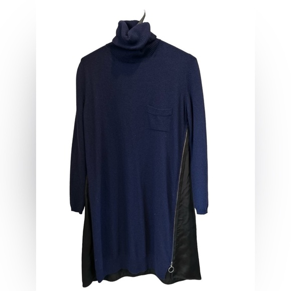 Hache Women's Blue long sleeve, turtleneck, dress Size‎ 42 - Picture 2 of 12
